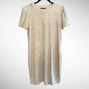 Generation Love Donna Sequin Dress in Shell Size S